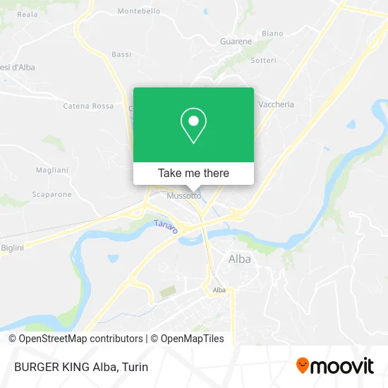 BURGER KING Alba map