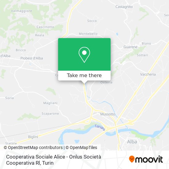 Cooperativa Sociale Alice - Onlus Società Cooperativa Rl map