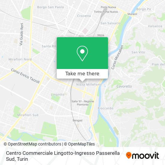 Centro Commerciale Lingotto-Ingresso Passerella Sud map