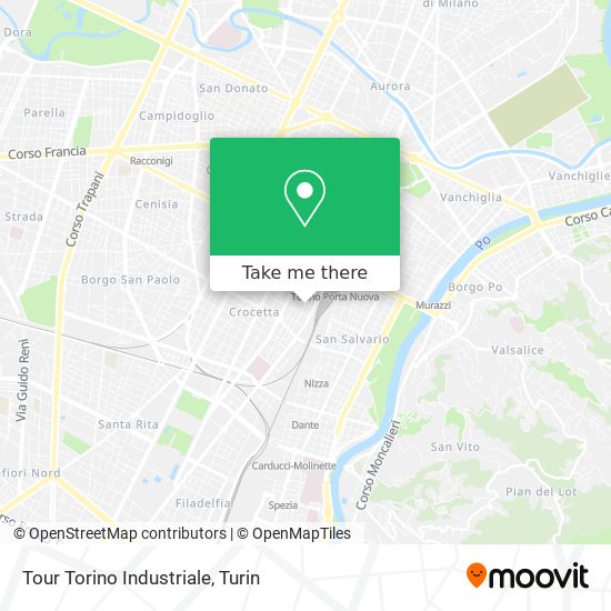 Tour Torino Industriale map