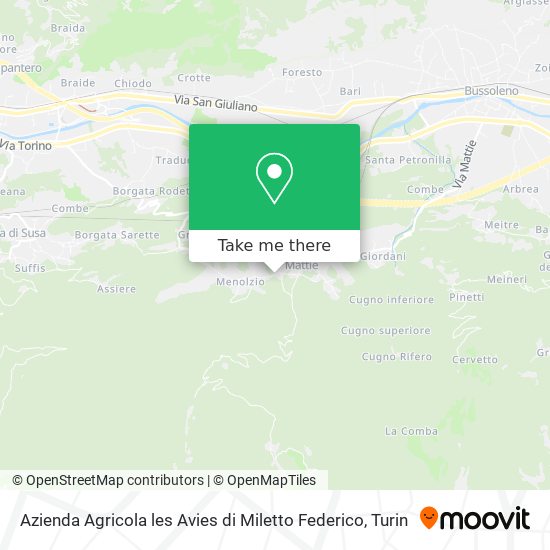 Azienda Agricola les Avies di Miletto Federico map