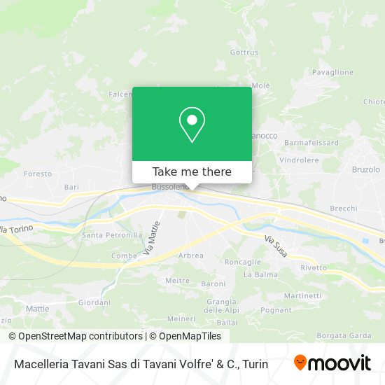 Macelleria Tavani Sas di Tavani Volfre' & C. map