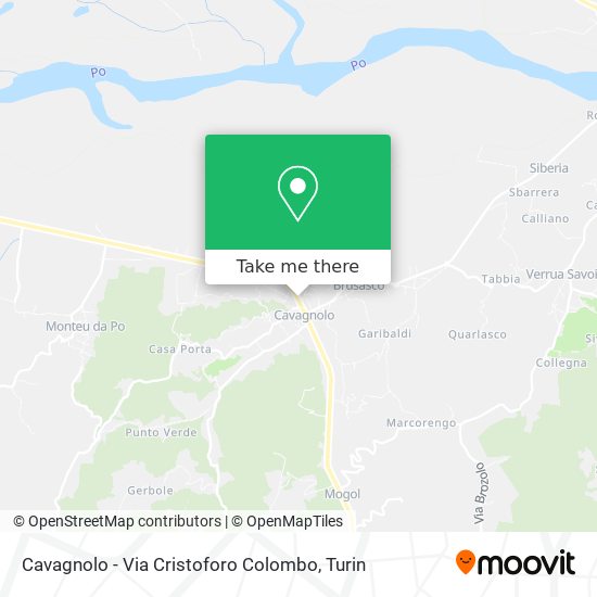 Cavagnolo - Via Cristoforo Colombo map