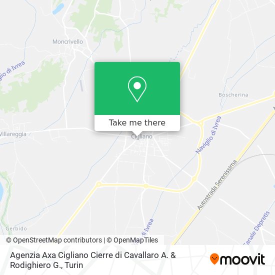 Agenzia Axa Cigliano Cierre di Cavallaro A. & Rodighiero G. map