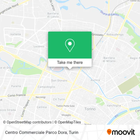 Parco Dora Shopping Center map