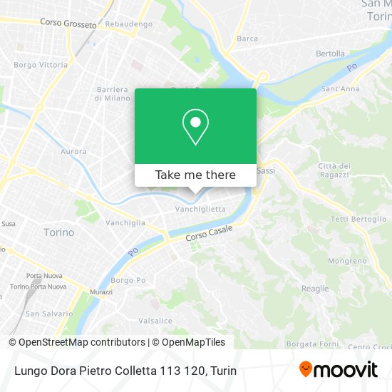 Lungo Dora Pietro Colletta 113 120 map