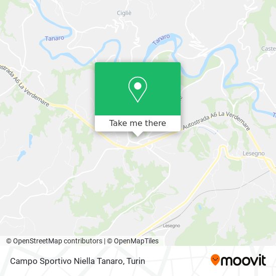 Campo Sportivo Niella Tanaro map