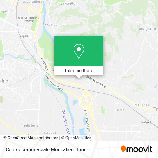 Centro commerciale Moncalieri map