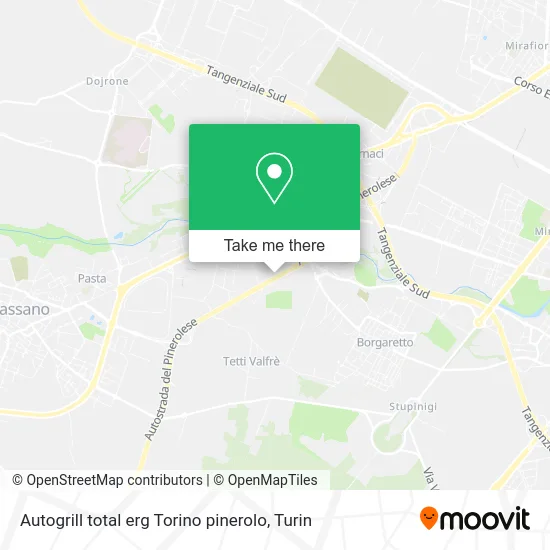 Autogrill Total Erg Turin Pinerolo map