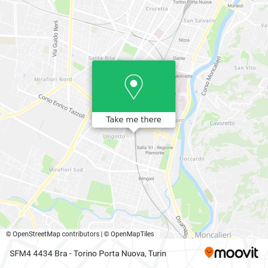 SFM4 4434 Bra - Torino Porta Nuova map