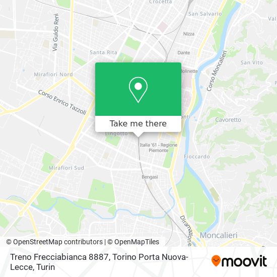 Treno Frecciabianca 8887, Torino Porta Nuova-Lecce map