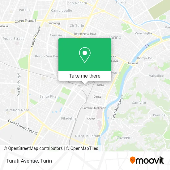 Turati Avenue map