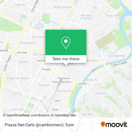 Piazza San Carlo @cambiomerci map