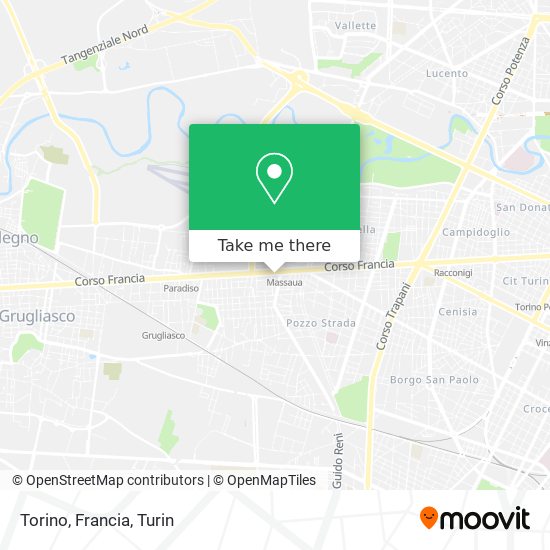 Torino, Francia map