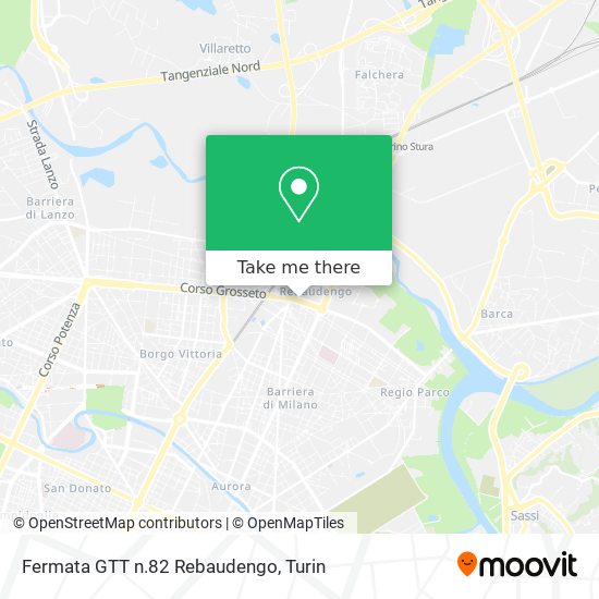 Fermata GTT n.82 Rebaudengo map