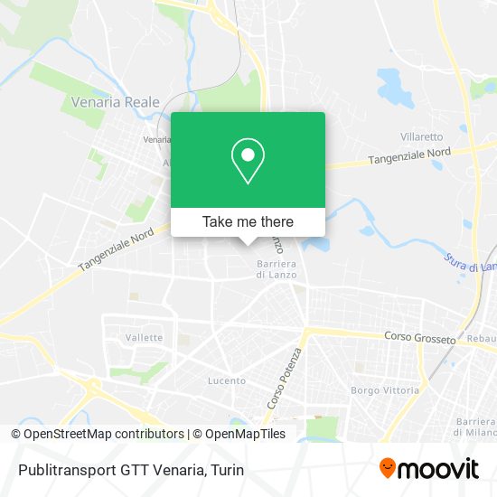 Publitransport GTT Venaria map