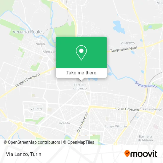Via Lanzo map