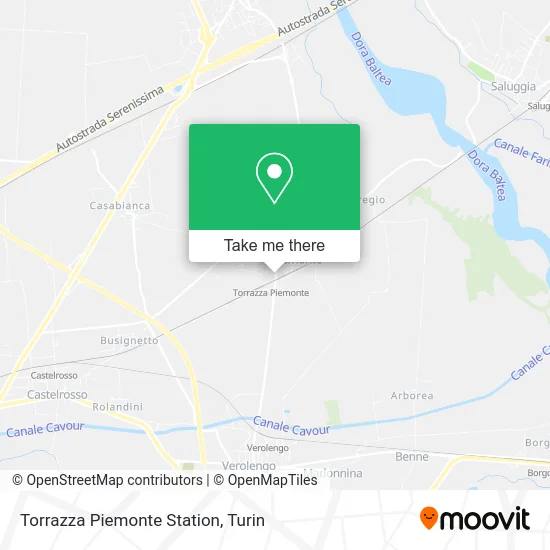 Torrazza Piemonte Station map