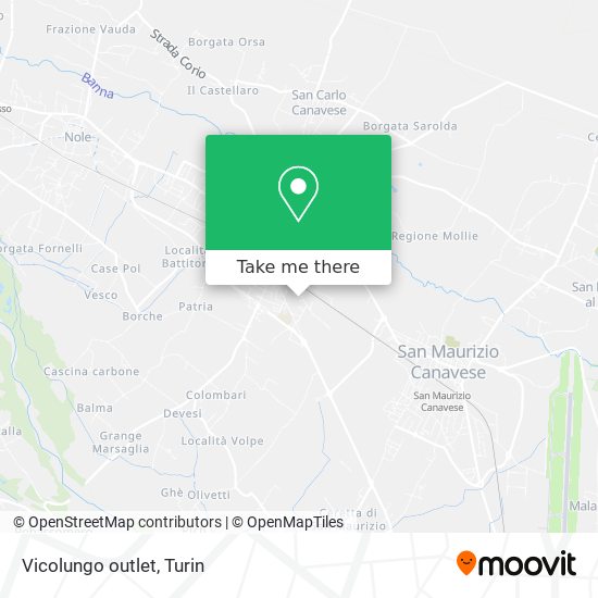 Vicolungo outlet map