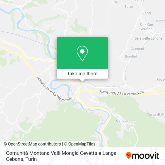 Comunità Montana Valli Mongia Cevetta e Langa Cebana map