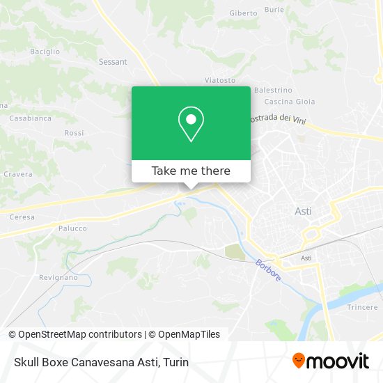 Skull Boxe Canavesana Asti map