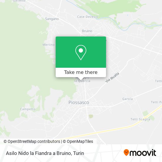 Asilo Nido la Fiandra a Bruino map