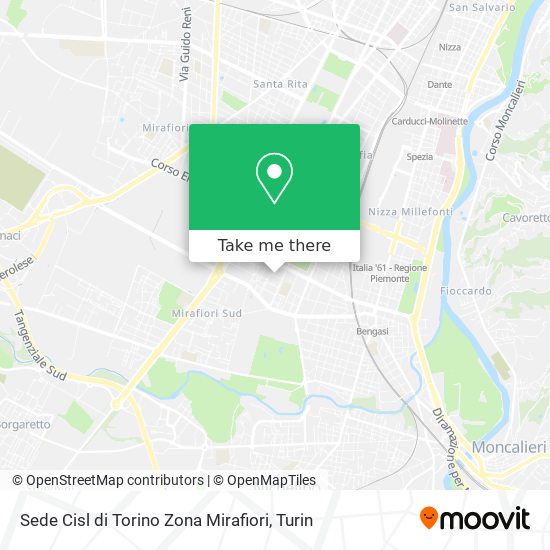 Sede Cisl di Torino Zona Mirafiori map
