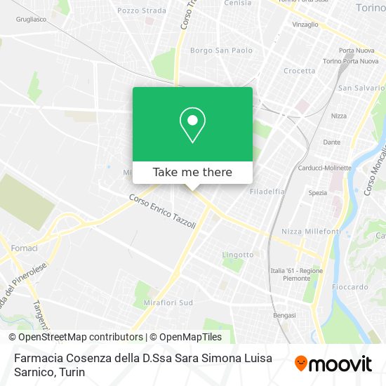 Farmacia Cosenza della D.Ssa Sara Simona Luisa Sarnico map