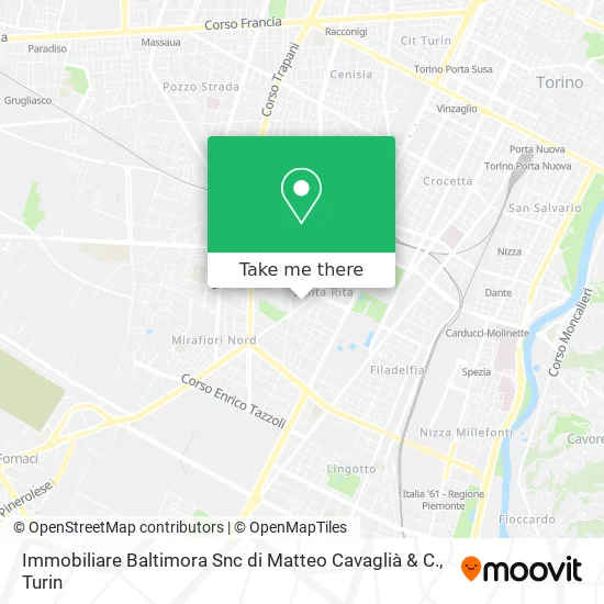 Baltimora Real Estate SNC by Matteo Cavaglià & Co. map