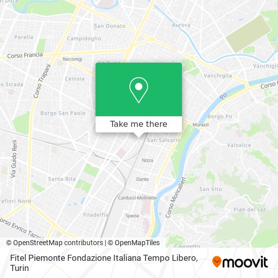 Fitel Piemonte Fondazione Italiana Tempo Libero map