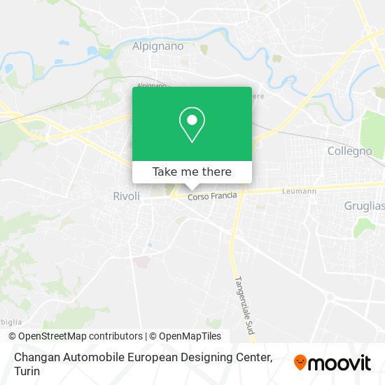 Changan Automobile European Designing Center map