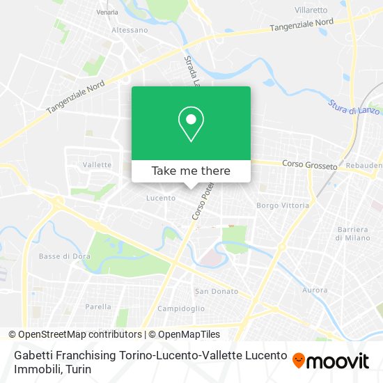 Gabetti Franchising Torino-Lucento-Vallette Lucento Immobili map