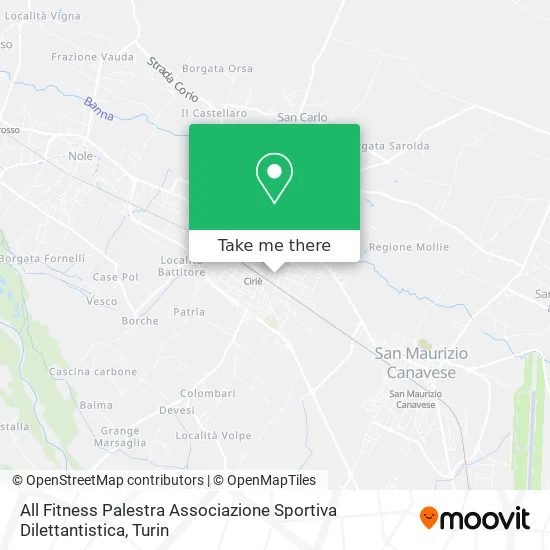 All Fitness Palestra Associazione Sportiva Dilettantistica map
