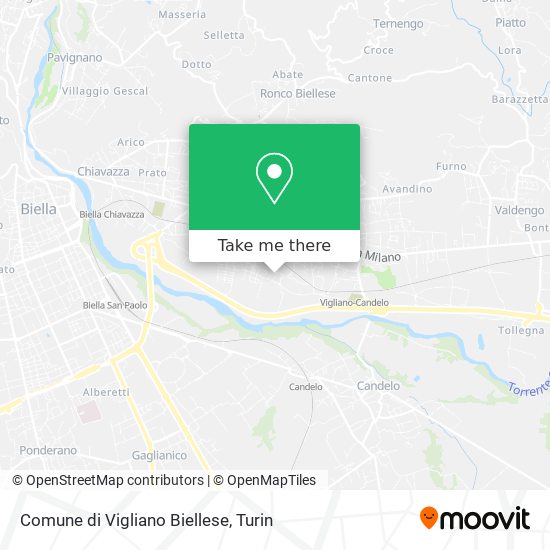 Comune di Vigliano Biellese map