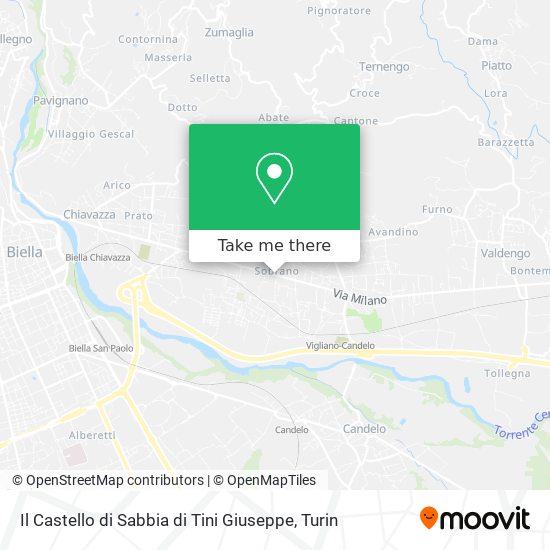 Il Castello di Sabbia di Tini Giuseppe map