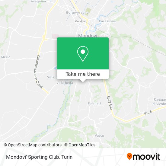 Mondovi' Sporting Club map