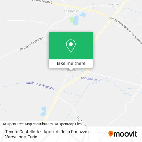Tenuta Castello Az. Agric. di Rolla Rosazza e Vercellone map