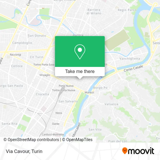 Via Cavour map