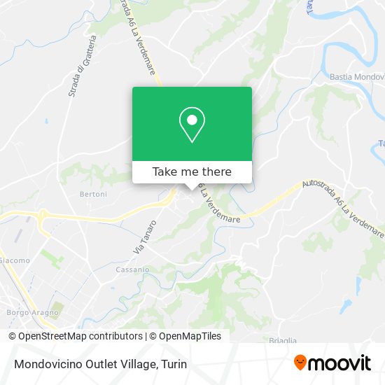 Mondovicino Outlet Village map
