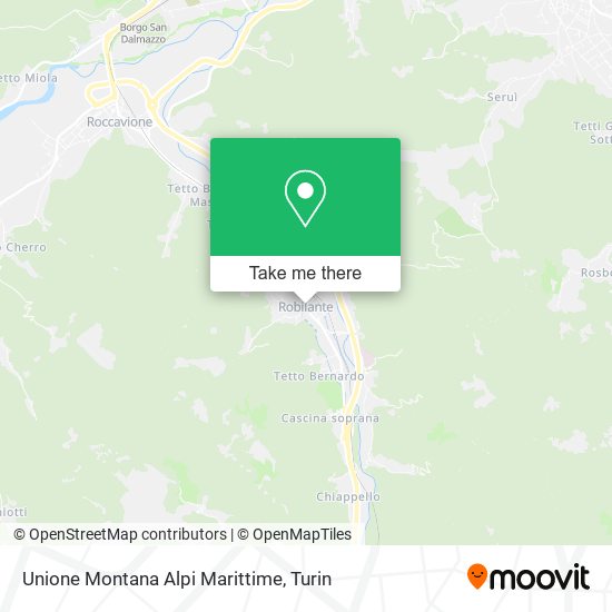 Unione Montana Alpi Marittime map