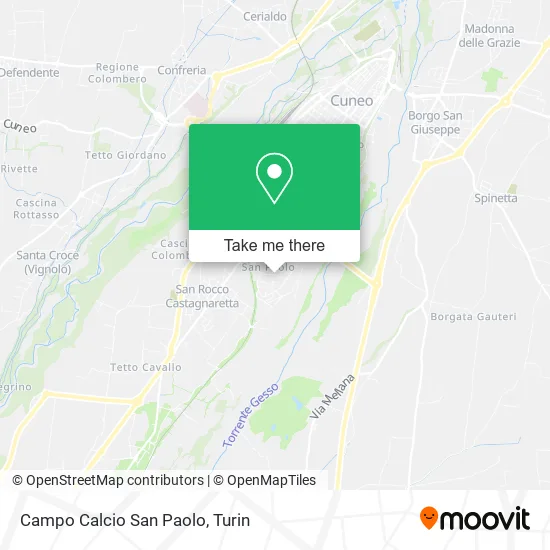 Campo Calcio San Paolo map