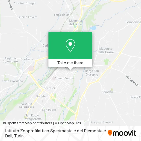 Istituto Zooprofilattico Sperimentale del Piemonte e Dell map