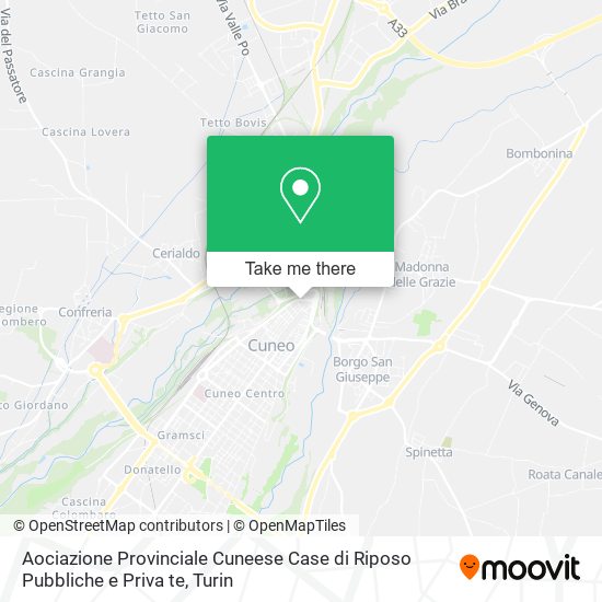 Aociazione Provinciale Cuneese Case di Riposo Pubbliche e Priva te map