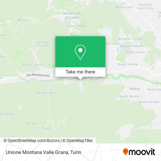 Unione Montana Valle Grana map