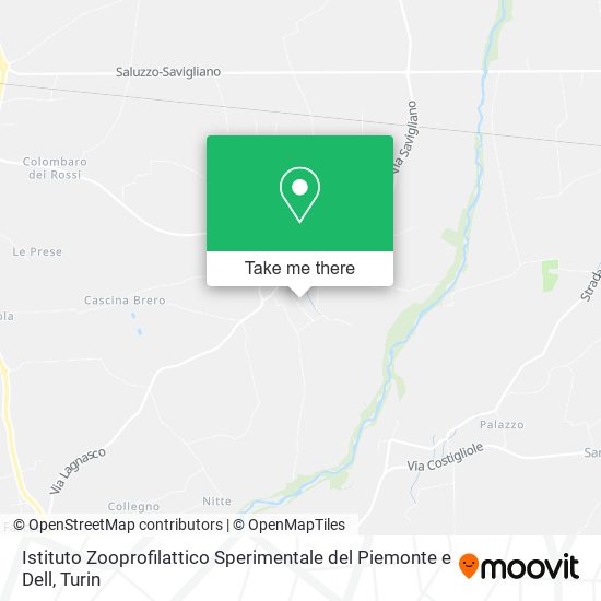 Istituto Zooprofilattico Sperimentale del Piemonte e Dell map