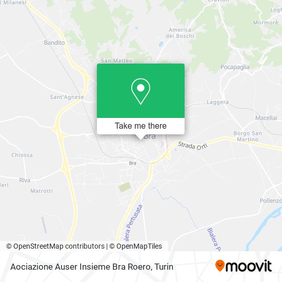 Aociazione Auser Insieme Bra Roero map