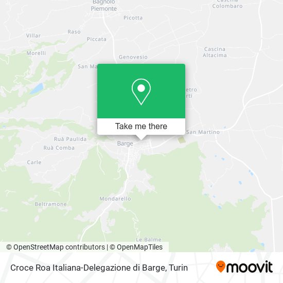 Croce Roa Italiana-Delegazione di Barge map