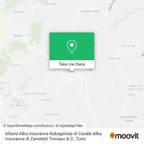 Allianz Alba Insurance-Subagenzia di Canale Alba Insurance di Zanoletti Tomaso & C. map