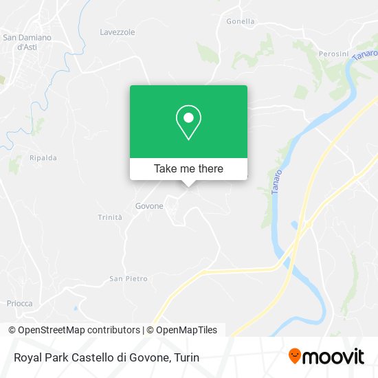 Royal Park Castello di Govone map