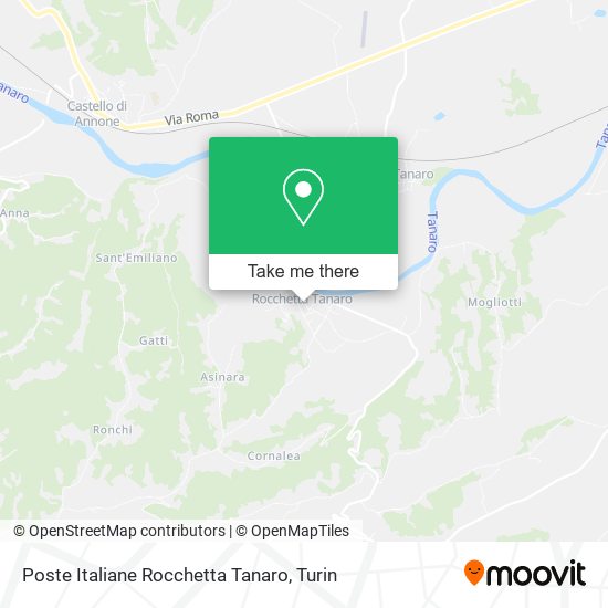 Poste Italiane Rocchetta Tanaro map